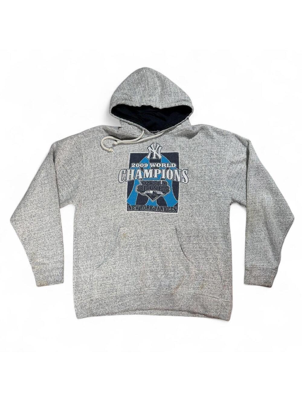 Mens Nantucket New York Yankees 2009 World Series Champions Grey Hoodie Large